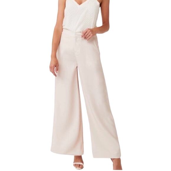 AS By DF Flare Satin Pant Women Sz 0 Blush Fairy Preppy Chick Luxury Party 20's - Picture 3 of 15